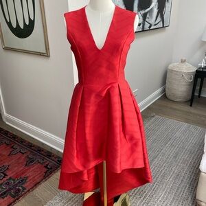 Alexis Leena Chevron Print High Dress -XS-Red - Worn Once